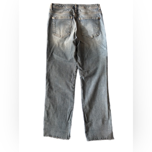 Free People light blue denim jeans raw hem size 28 - Picture 5 of 14